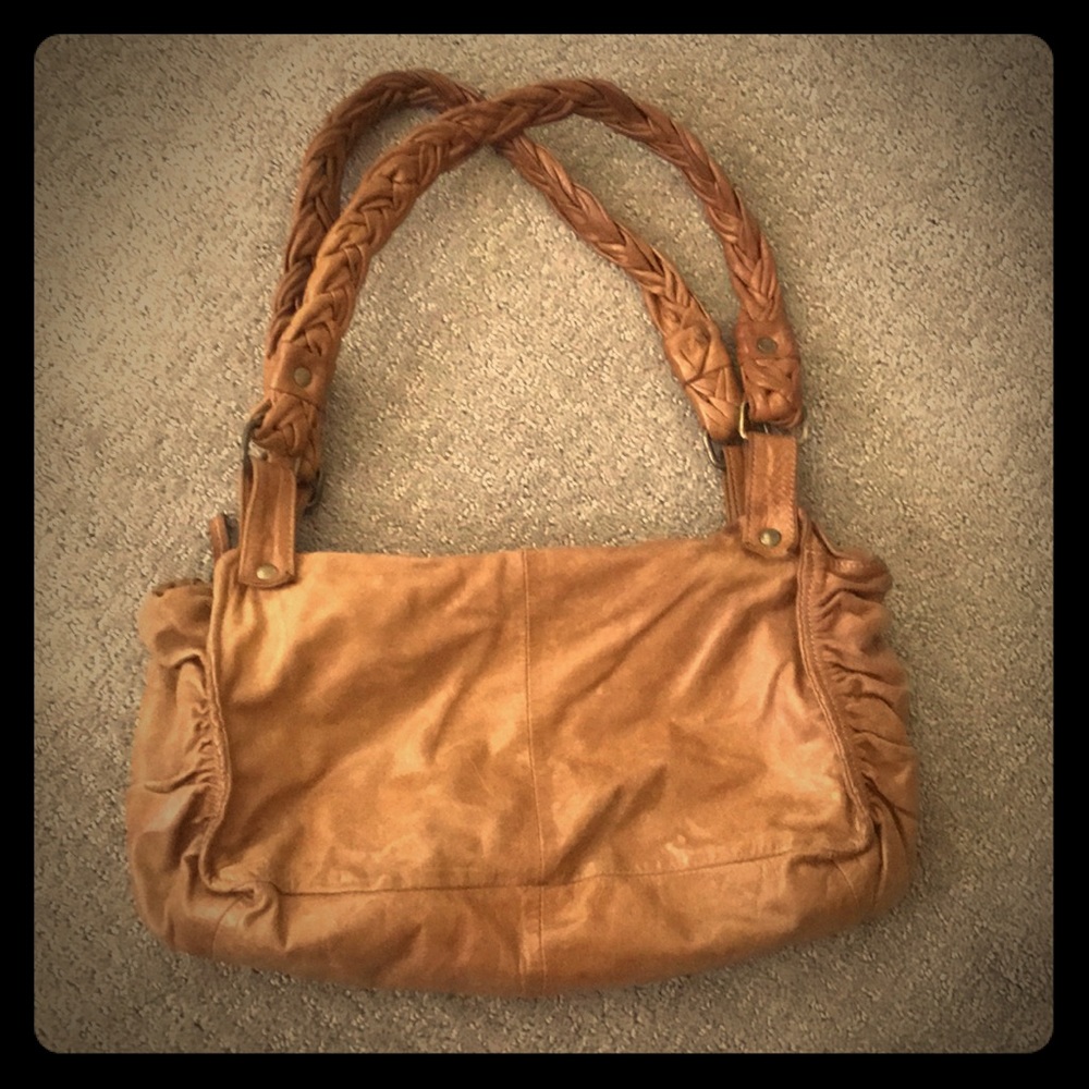 Genuine leather shoulder bag